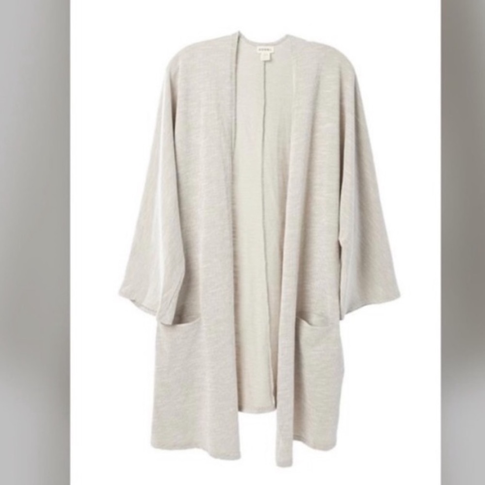 Donnie Ribbed Sandwash Sweater Coat Cardigan - Picture 2 of 7